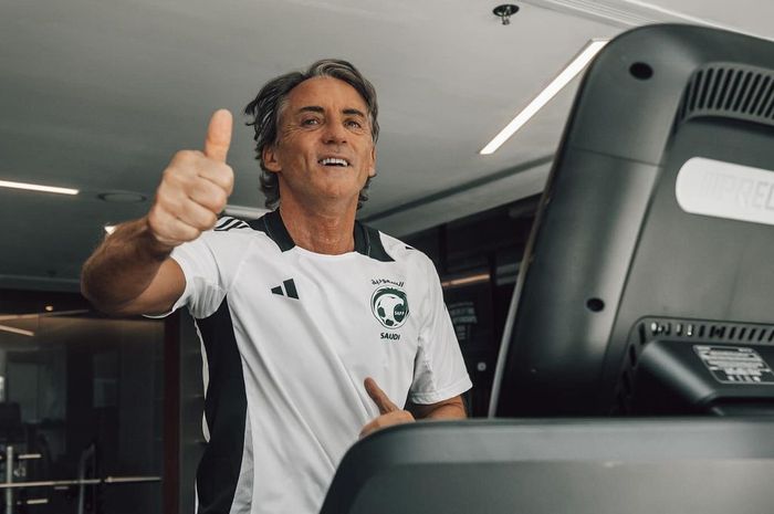 Persiapan pelatih Arab Saudi Roberto Mancini untuk Lawan Timnas Indonesia.