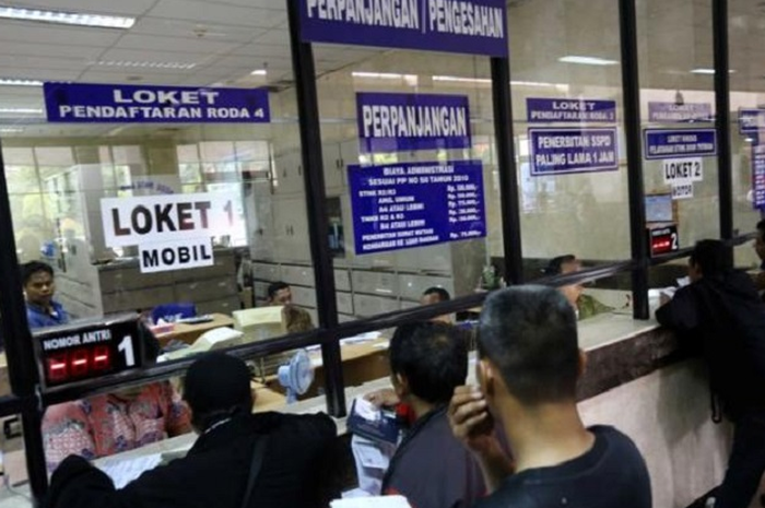 Ilustrasi kantor Samsat.