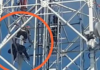 Gegara Masalah Percintaan, Seorang Pria di Probolinggo Nekat Mencoba Bunuh Diri dengan Memanjat Tower, Baru Mau Turun Tatkala Dibujuk sang Kekasih