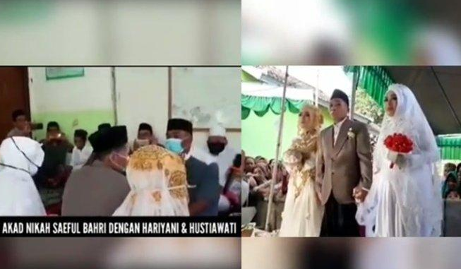 Pernikahan Ini Mendadak Viral, Ucapkan Ijab Kabul Secara Bergantian, Pria Asal Lombok Ini Nikahi Dua Wanita Sekaligus, Intip Videonya!