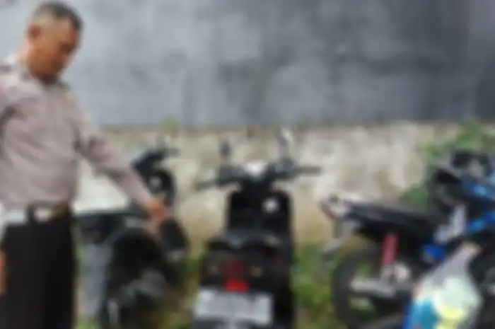 Motor milik Hamri Berada di Kantor Satuan Polisi Lalulintas Jl Kelapa, Kecamatan Wara, Kota Palopo,