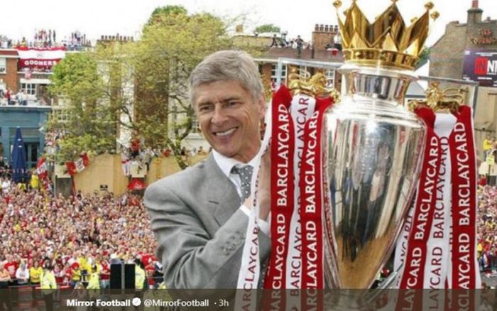 Arsene Wenger saat membawa Arsenal menjuarai Liga Inggris.