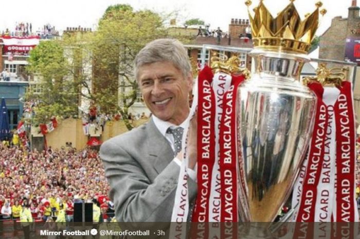 Arsene Wenger saat membawa Arsenal menjuarai Liga Inggris 2003-2004.