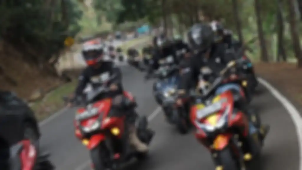 Peserta MAXI Yamaha Day 2019 Bandung mulai memadati lokasi acara di Orchid Forest, Lembang, Bandung.