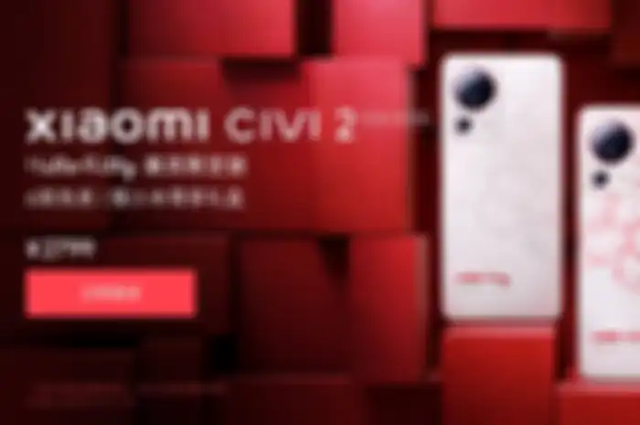 Poster Xiaomi CIVI 2 Hello Kitty edisi terbatas yang dilucurkan Xiaomi hari ini. (7/2/2023)
