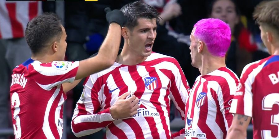 Video Kocak Alvaro Morata Tidak Sadar Sudah Cetak Gol hingga Diberi Tahu Griezmann