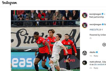 Suasana duel pemain NEC Nijmegen melawan FC Utrecht dalam lanjutan Eredivisie Belanda di Stadion Goffert, Nijmegen, Minggu (24/11/2024).