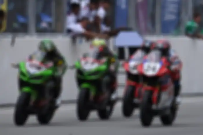 Ilustrasi balap motor saat ajang Asia Road Racing Championshop (ARRC)