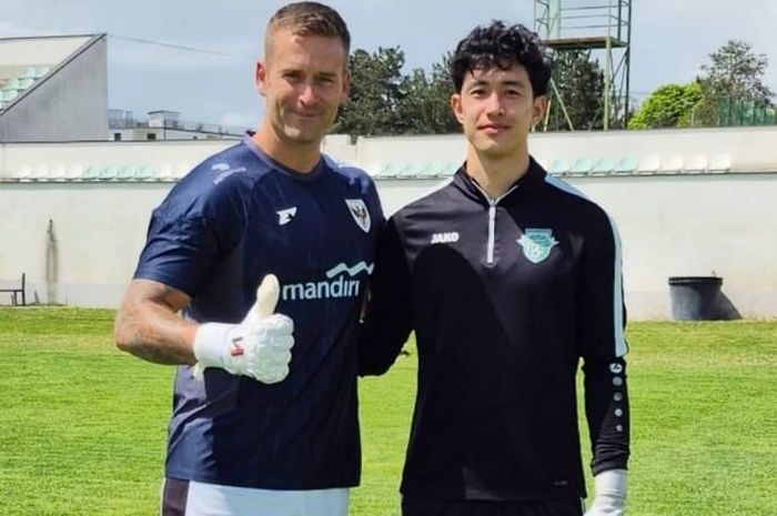 Pelatih Kiper Timnas Indonesia Sjoerd Woudenberg memantau langsung Cyrus Margono di Liga Kosovo.