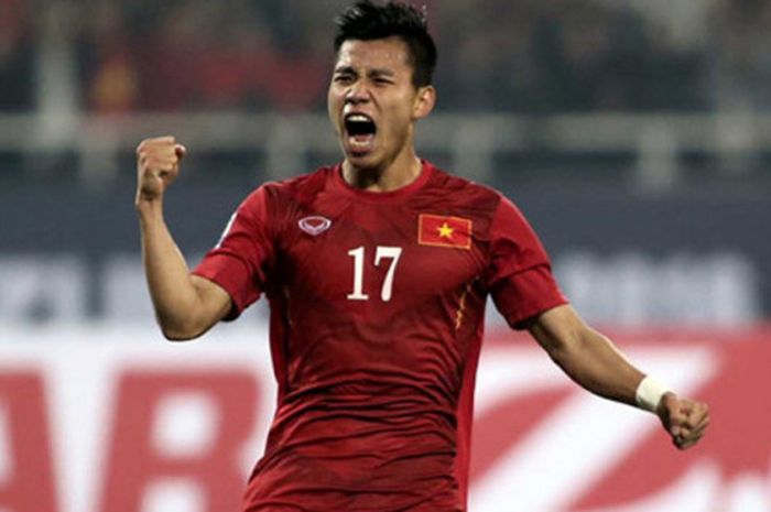 Pemain Hoang Anh Gia Lai, Vu Van Thanh, saat berseragam Timnas Vietnam.