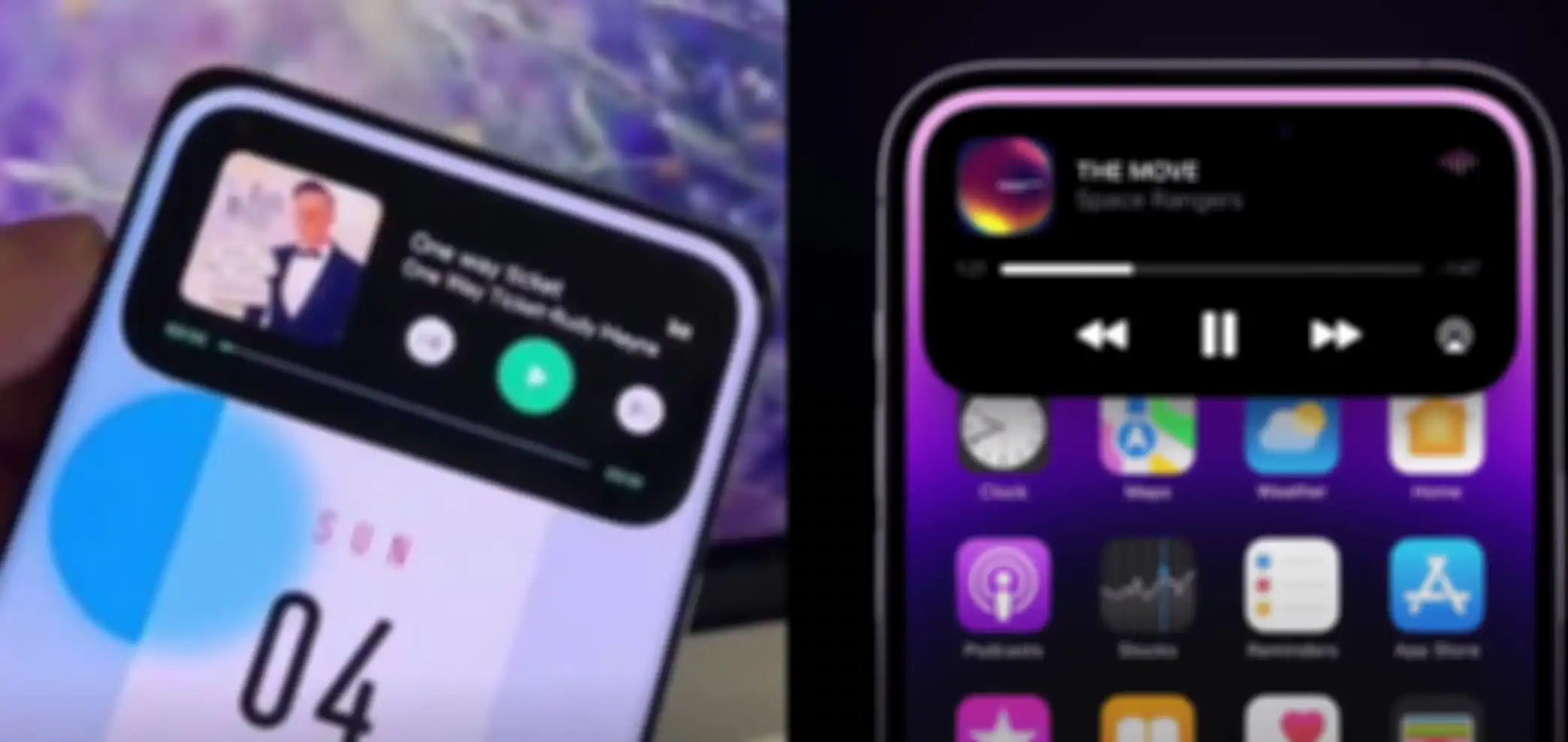 Perbandingan Dynamic Island di Redmi K60 dan iPhone 14 Pro