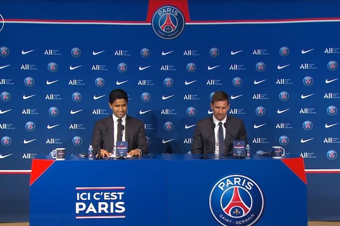 residen Paris Saint-Germain, Nasser Al-Khelaifi, menjawab pertanyaan soal pelanggaran aturan keuangan (Financial Fair Play) karena merekrut Lionel Messi.